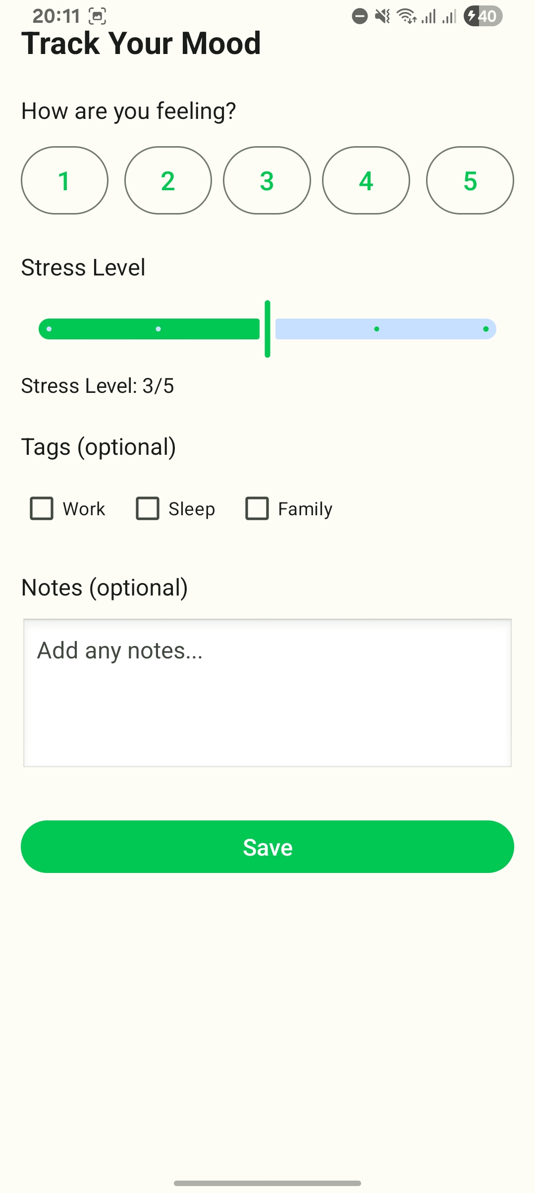 Personal Fitness Progress